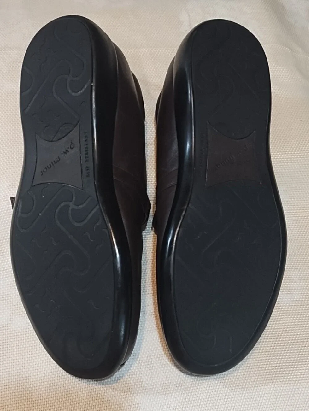 Women's Black T‑Strap Mary Jane Flats Leather 7.5 W Slip Resistant Orthopedic.